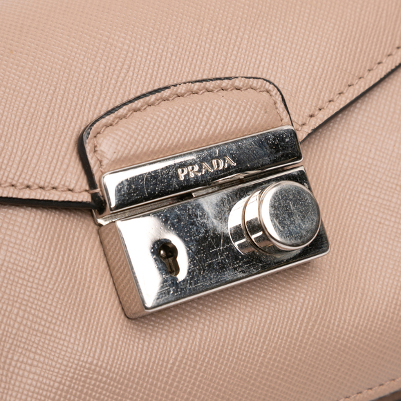 Pre-Loved Prada Mini Saffiano Lux Sound Lock Satchel